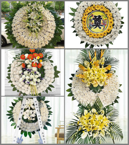 湖南永州祁阳县潘市镇下七渡村花圈速递